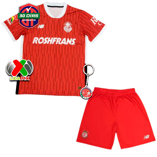 Kids KIT Deportivo Toluca Home Jersey 2024/25